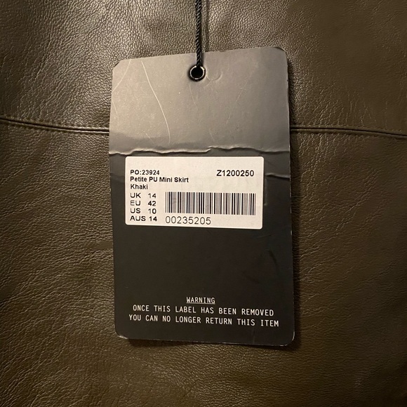 Missguided faux leather olive green mini skirt - Picture 6 of 6